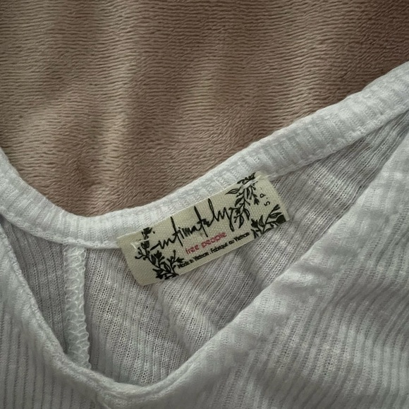 White Ribbed Tank Top - Picture 2 of 2